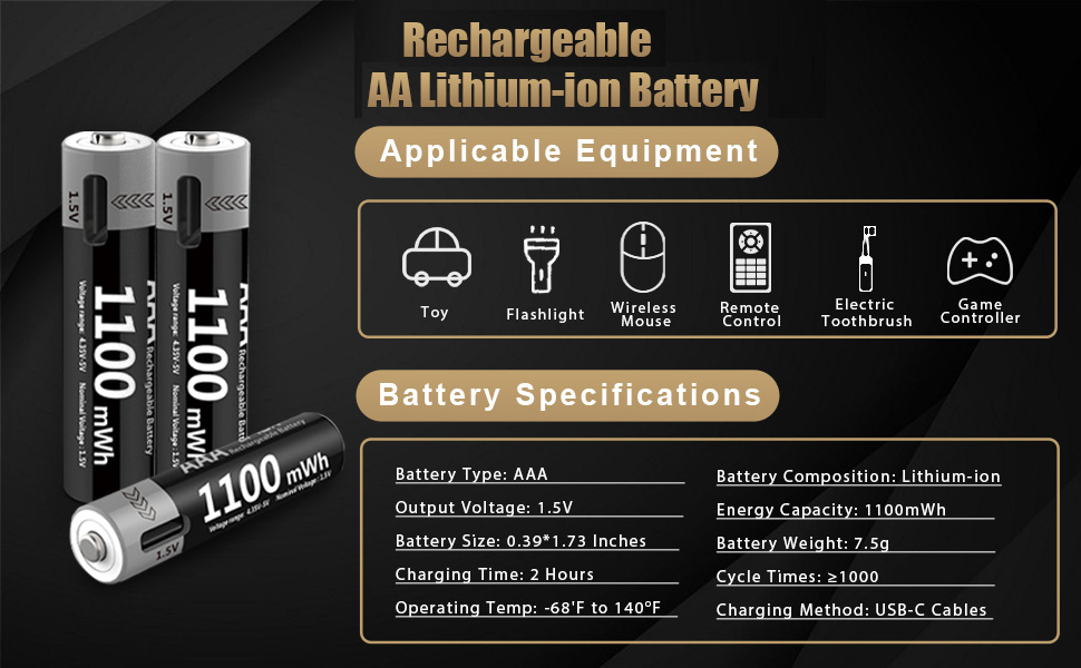 1.5V constant voltage AAA lithium battery No. 7 for toy mouse remote control