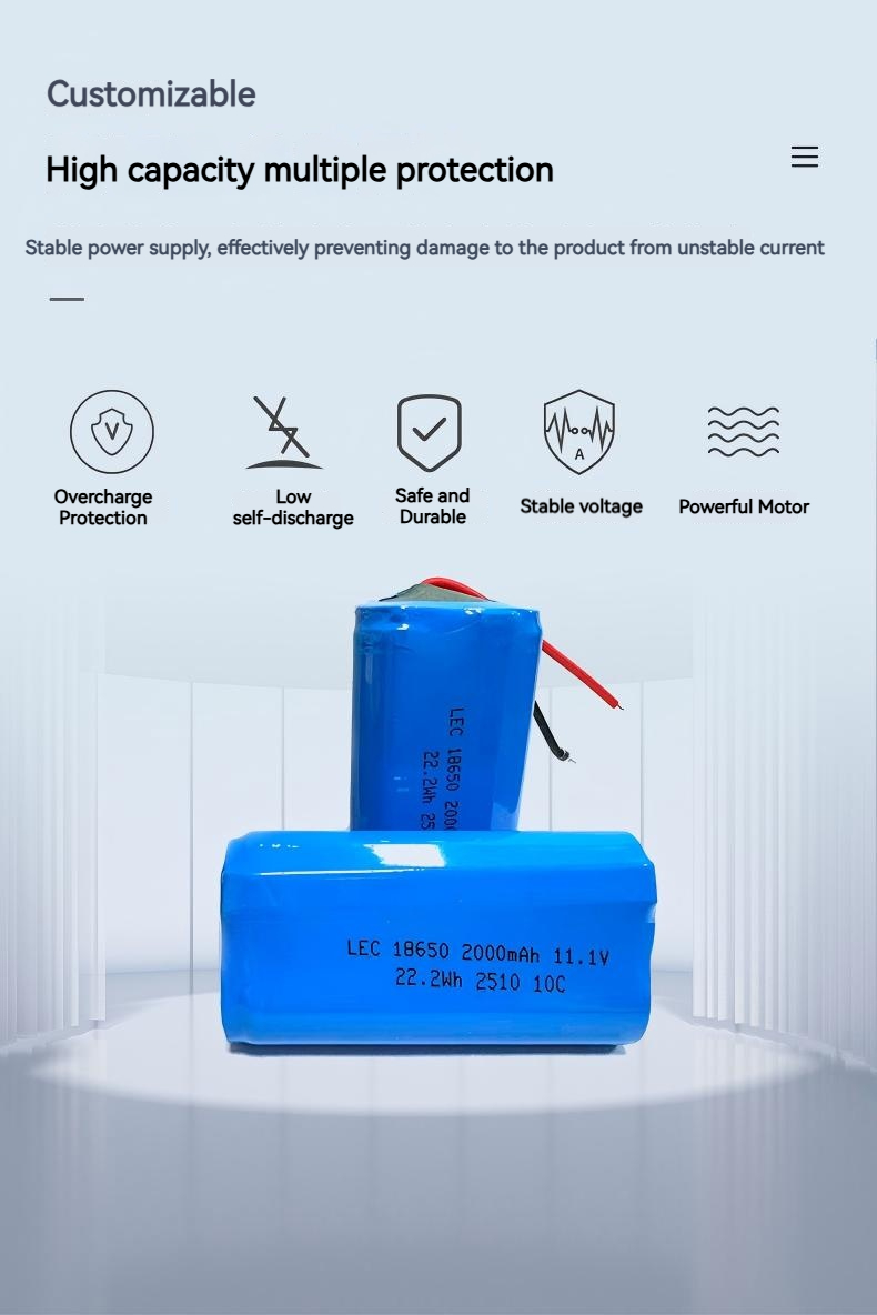 18650-3S1P Lithium Battery Pack 11.1V High-Voltage Fan Rechargeable Battery Pack